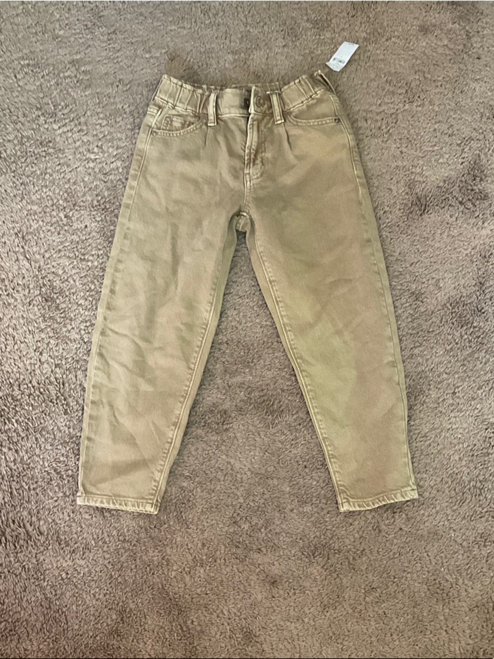 GAP Kids Tan Barrel Jeans
